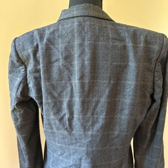 **ARAMANI COLLEZIONI* Gray Plaid Long Sleeve Blazer Suit Jacket Size 10 - Picture 5 of 7